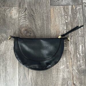 ANTHROPOLOGIE Urban Originals Luna Mini Slouchy Sling Crossbody Bag in Black